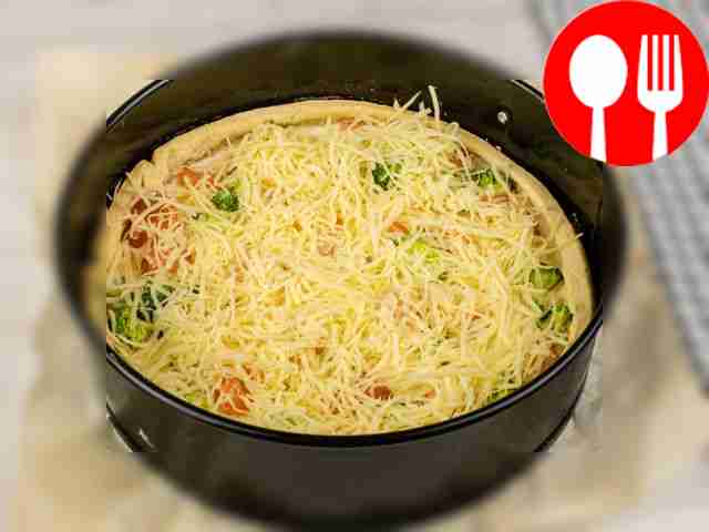 Add grated cheese at the end. Bake for 30-40 minutes.