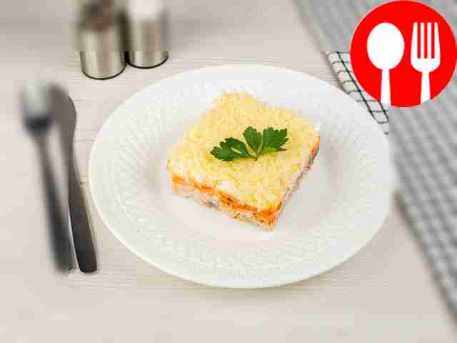 Салат с курицей и корейской морковью