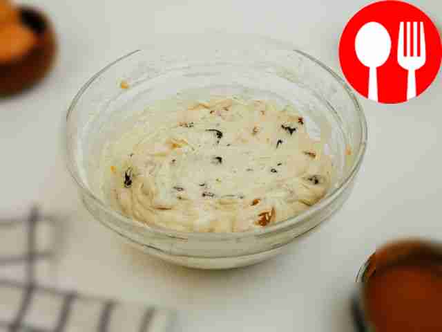 Add flour and dried fruits to the resulting...