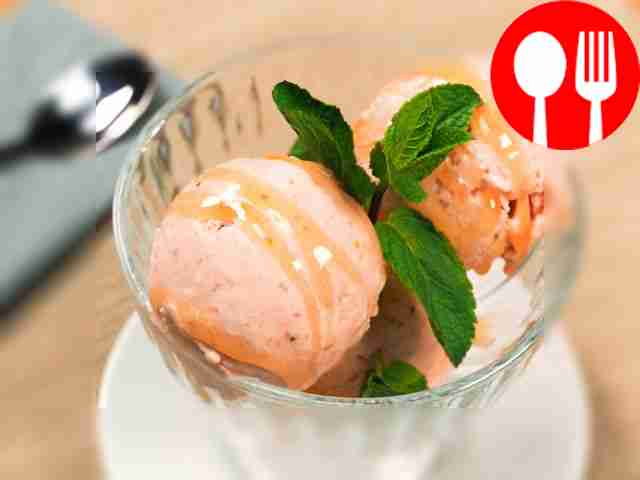 Homemade milk ice cream