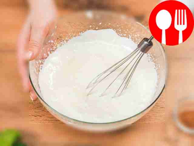 Combine cream and vanilla in a bowl, beat with...