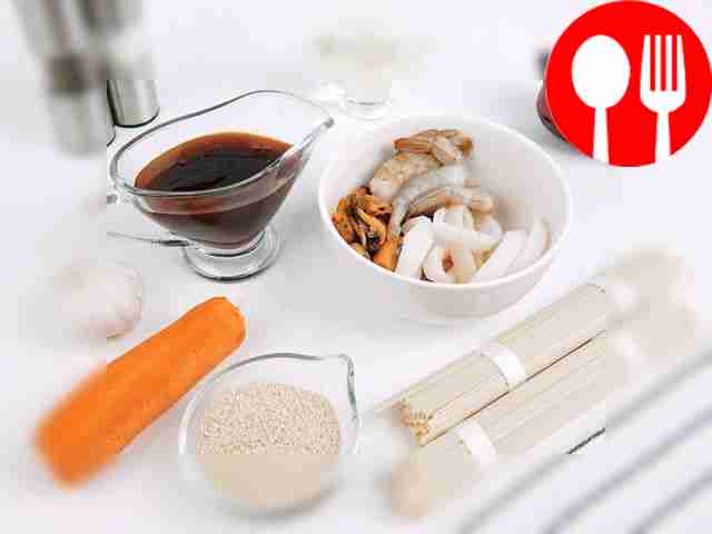 Prepare the seafood. Wash the vegetables, peel...