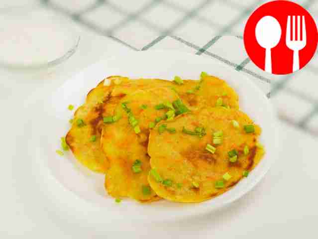 Оладьи с морковью Pancakes with carrots