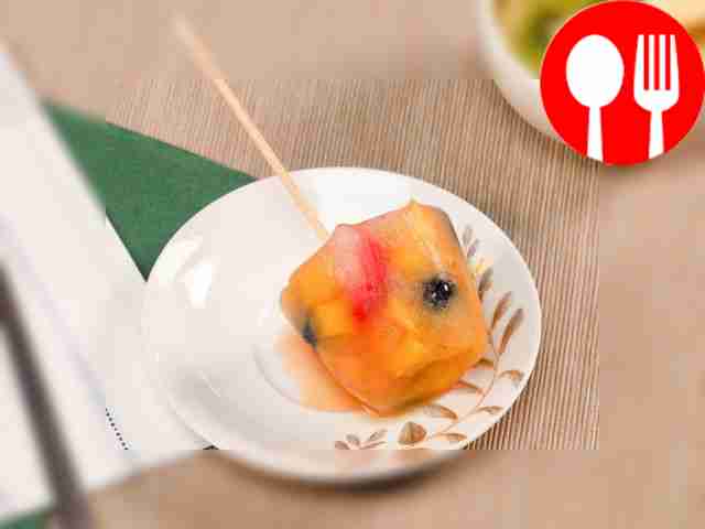 Low calorie ice cream with pineapple