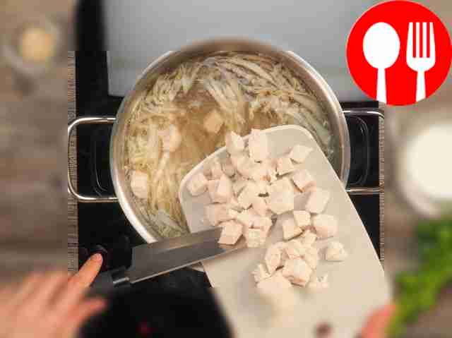 Chop the Chinese cabbage and add it to the...