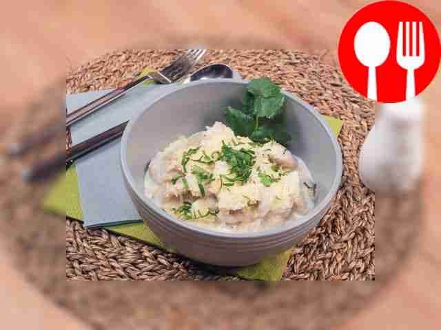 Индейка с мускатным орехом, в сливках и белом вине