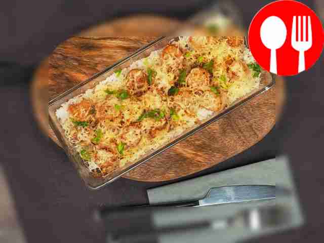 Scallops in cream sauce