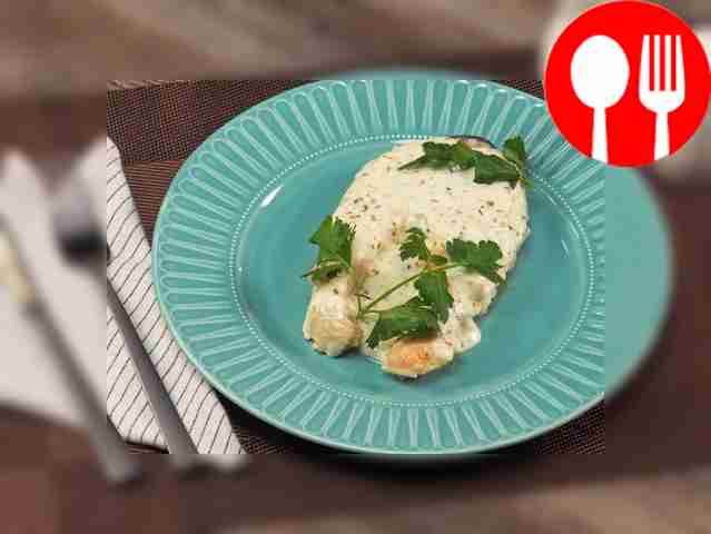 Горбуша, запеченная в сливочном соусе