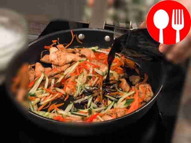 Add vinegar, soy sauce, salt and ground...