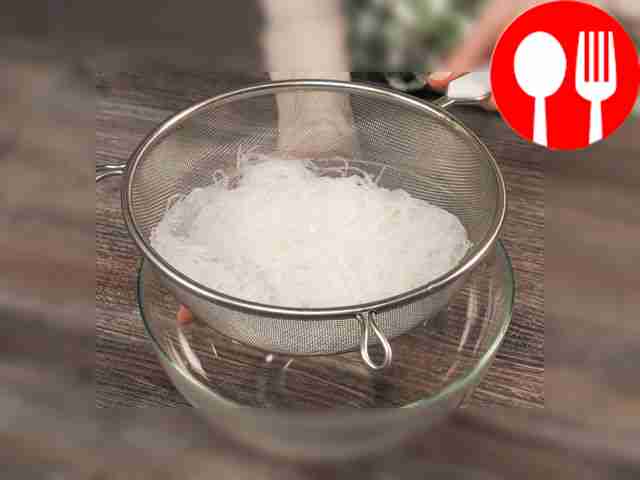 Prepare funchose. Pour boiling water over the...