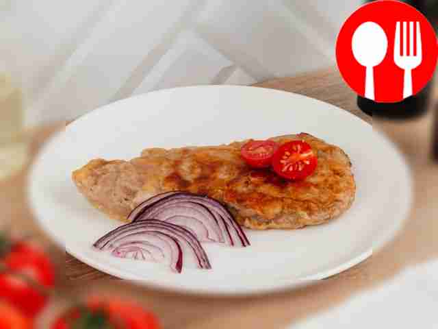 Breaded pork steaks