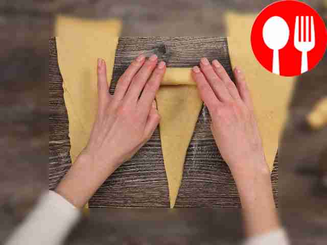 Wrap the dough into croissants. Divide the...