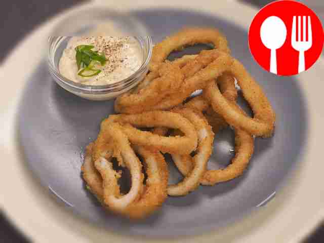 Fried squid in batter