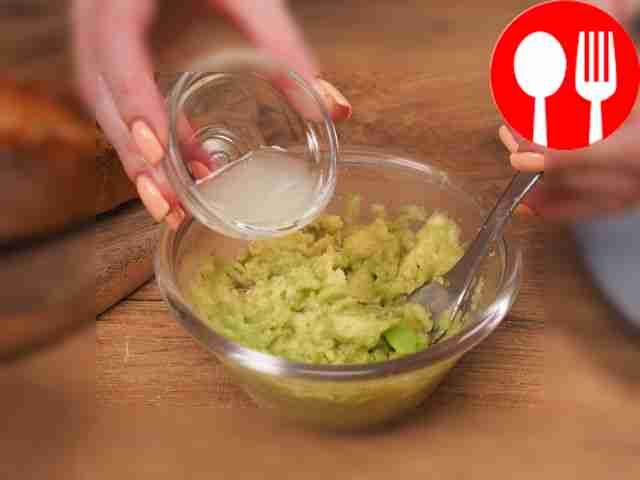 Mash the avocado in a bowl to a paste and mix...