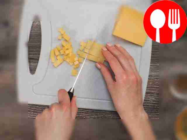 Prepare the tartlet filling. Cut the cheese,...