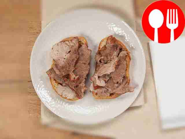 Baked pork in onion skins