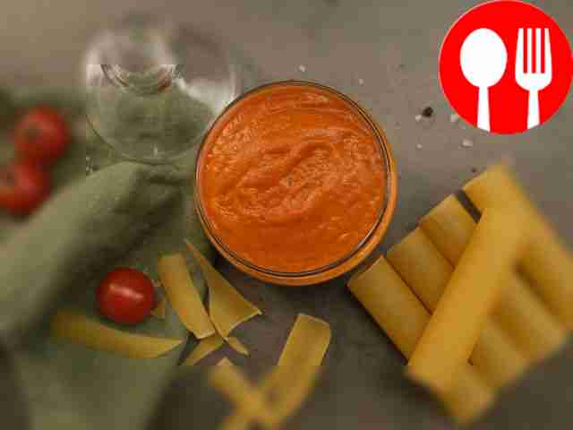 Tomato sauce with carrots, celery, vinegar and spices