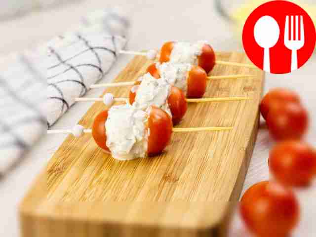 Канапе с помидорками черри