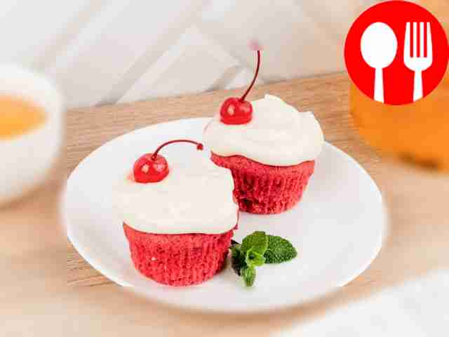 Cupcakes can be decorated with confectionery...