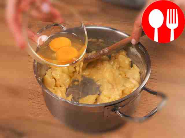 Make the dough. Pour water and milk into a...