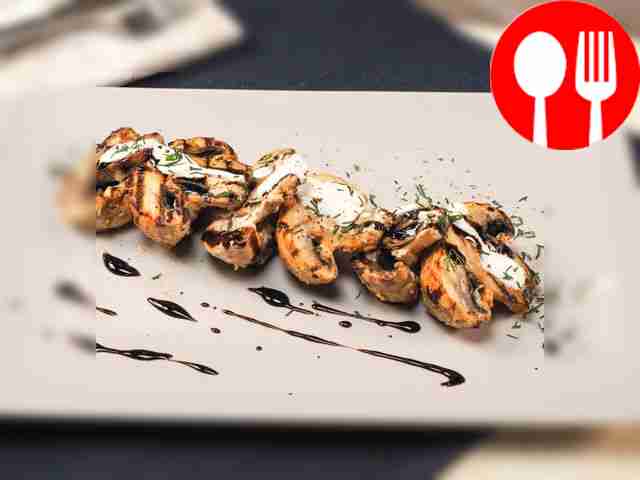 Грибы на сковороде-гриль