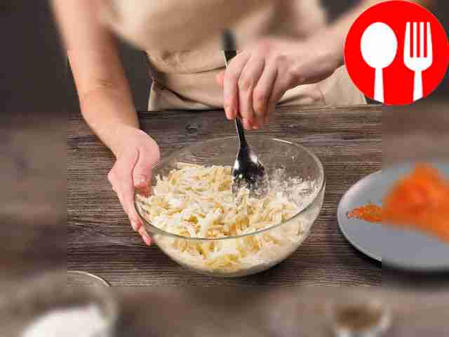 Add flour, salt and pepper to potatoes. Stir...