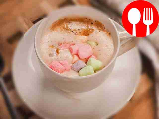 Before serving coffee and marshmallows,...