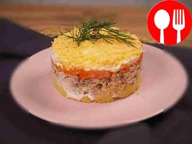 Салат «Мимоза» с горбушей