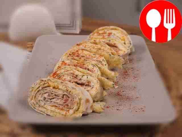 Салат «Мимоза» в лаваше