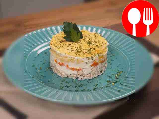 Салат «Мимоза» с курицей