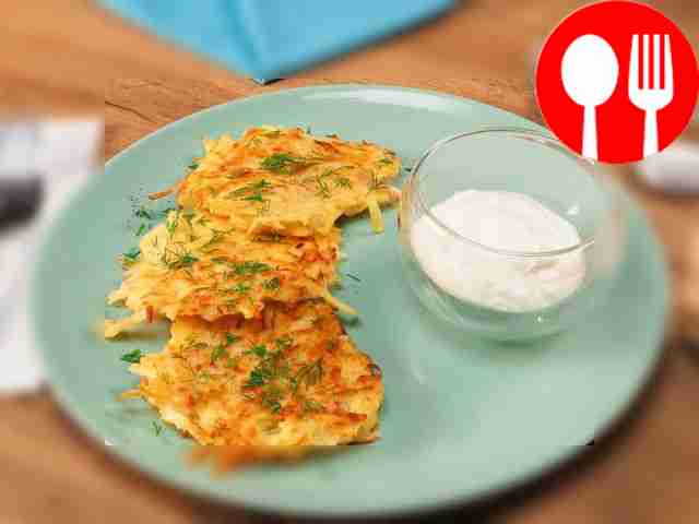 Драники с ветчиной и сыром