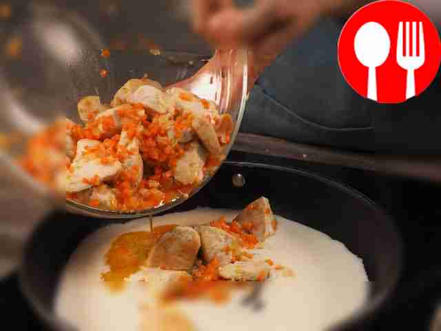 Prepare the sauce. In the same frying pan, fry...