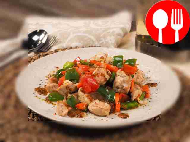 Turkey with vegetables in the oven