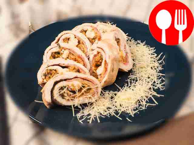 Turkey roll with mushrooms