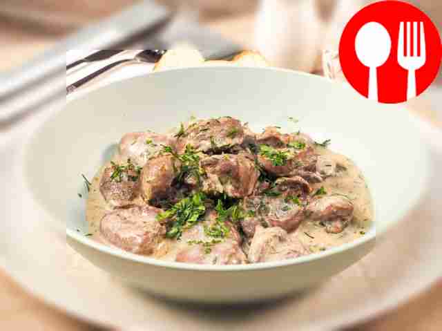 Braised turkey hearts