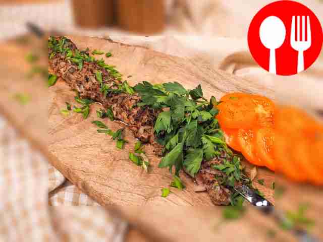 Lula kebab on the grill