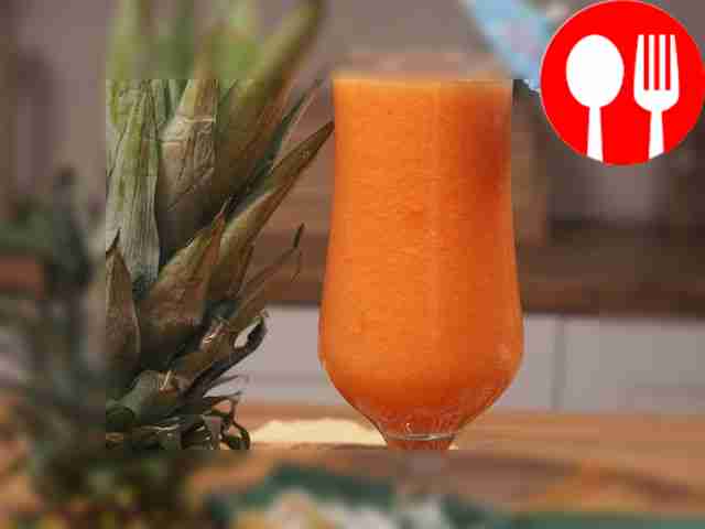 Pour the smoothie into tall transparent...