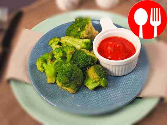 Broccoli in a frying pan