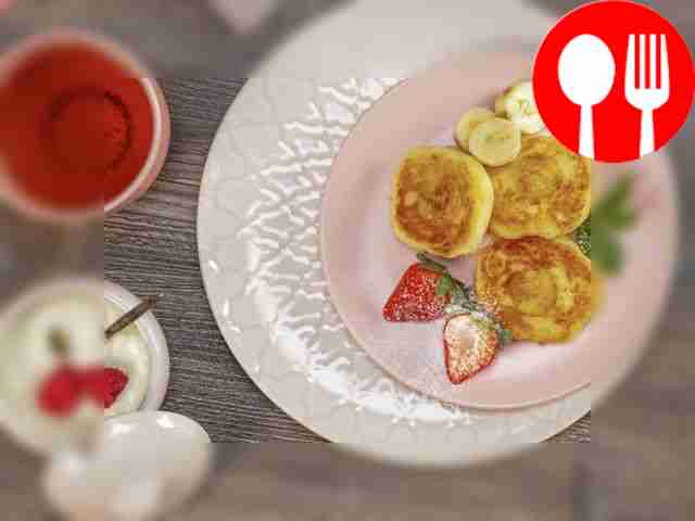 Творожные сырники с бананом