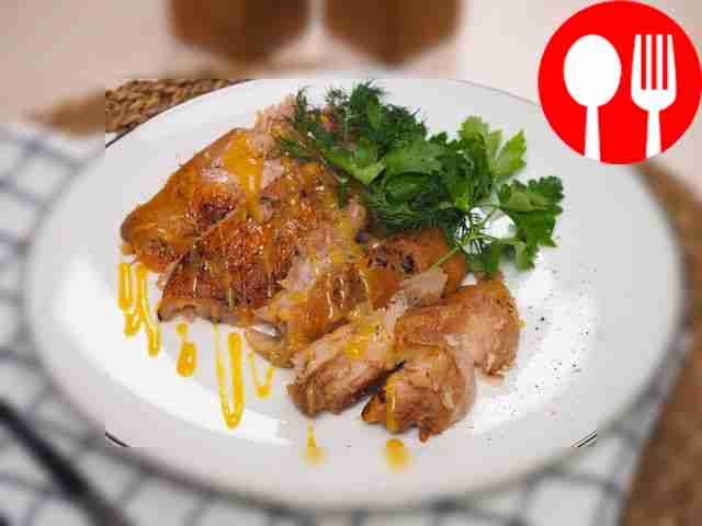 Boiled shank in the oven