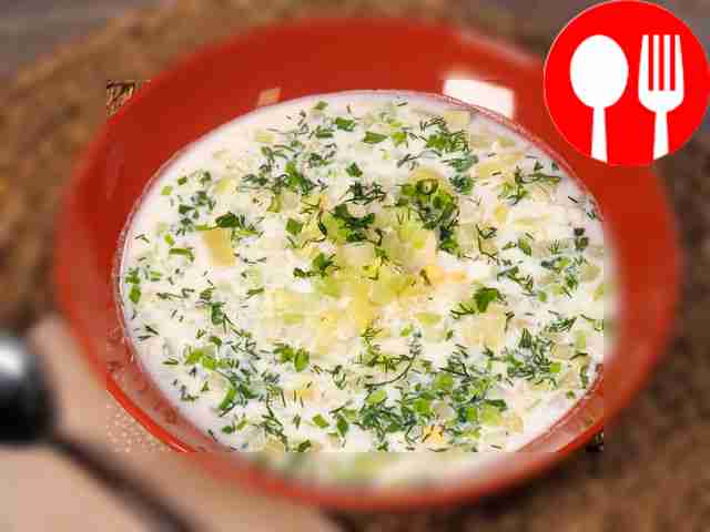 Okroshka with radish