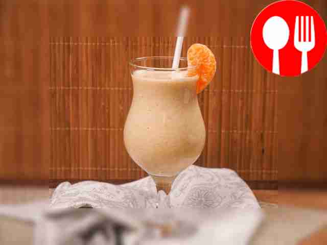 Homemade yogurt in a blender