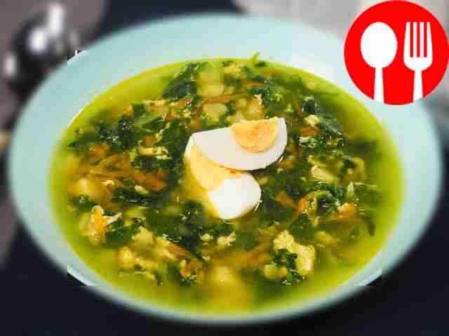 Суп со шпинатом