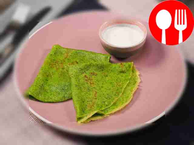 Блины со шпинатом