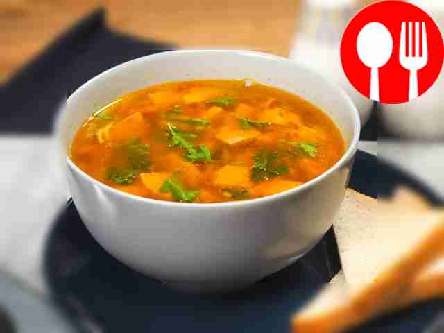 Суп с колбасой классический