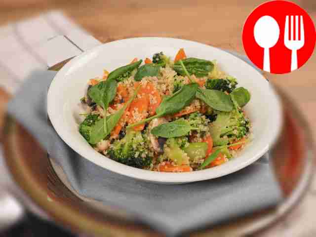 Киноа с овощами