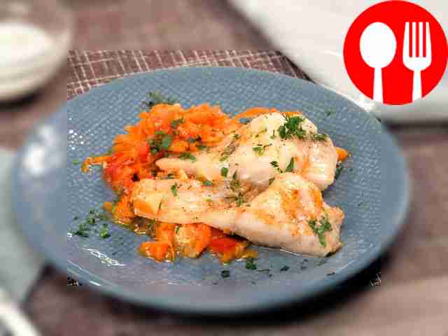 Cod with carrots