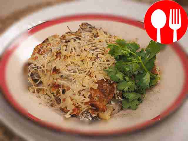 Potatoes with pickled mushrooms