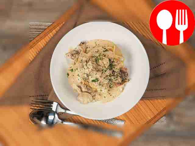 Meat with dried mushrooms