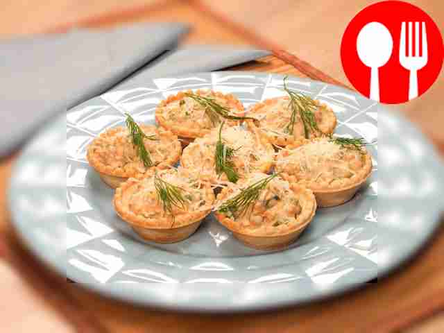 Тарталетки с печенью трески